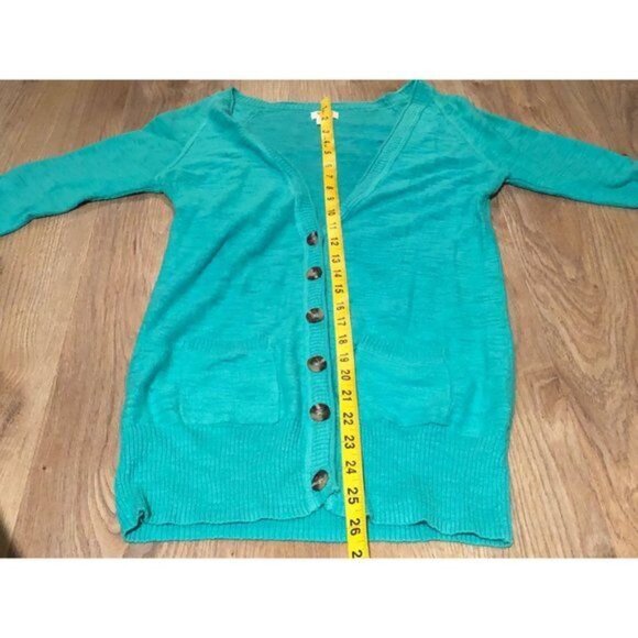 Mossimo 100% Cotton V-Neck Green Sweater- XS - Picture 7 of 7